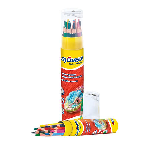 Colores Layconsa Triangular Estuche 12 Und