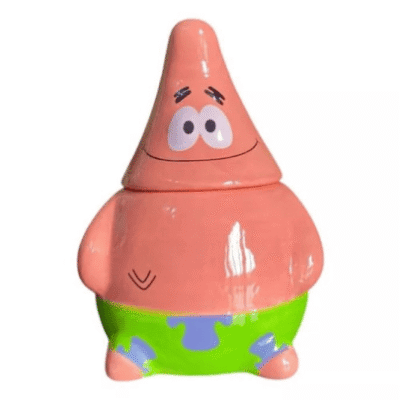 Taza Cerámica Con Tapa Patricio Estrella 3D