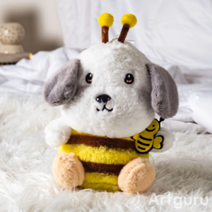 Peluche Perrito Abejita Súper Suave – Muñeco Kawaii de Colección