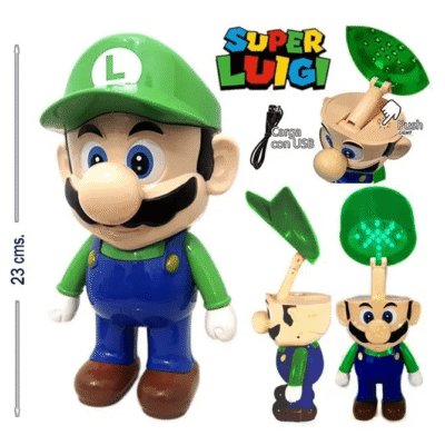 Lámpara Led Recargable Luigi 3d Azul Verde