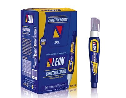 Corrector Líquido Tipo Lapicero Leon