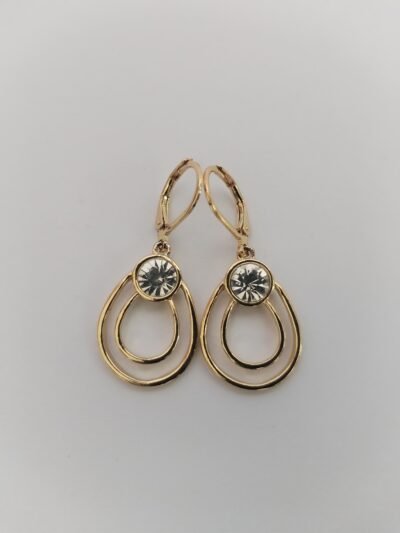 Aretes de Gota Doble Halo