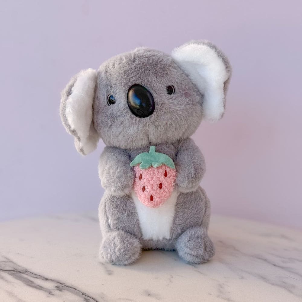 Peluche Koala Kawaii con Detalle de Fresa Bordada