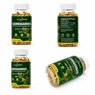 ASHWAGANDHA EXTRA STRENGTH 1800 MG  120 PERLITAS — Energía, equilibrio y bienestar natural